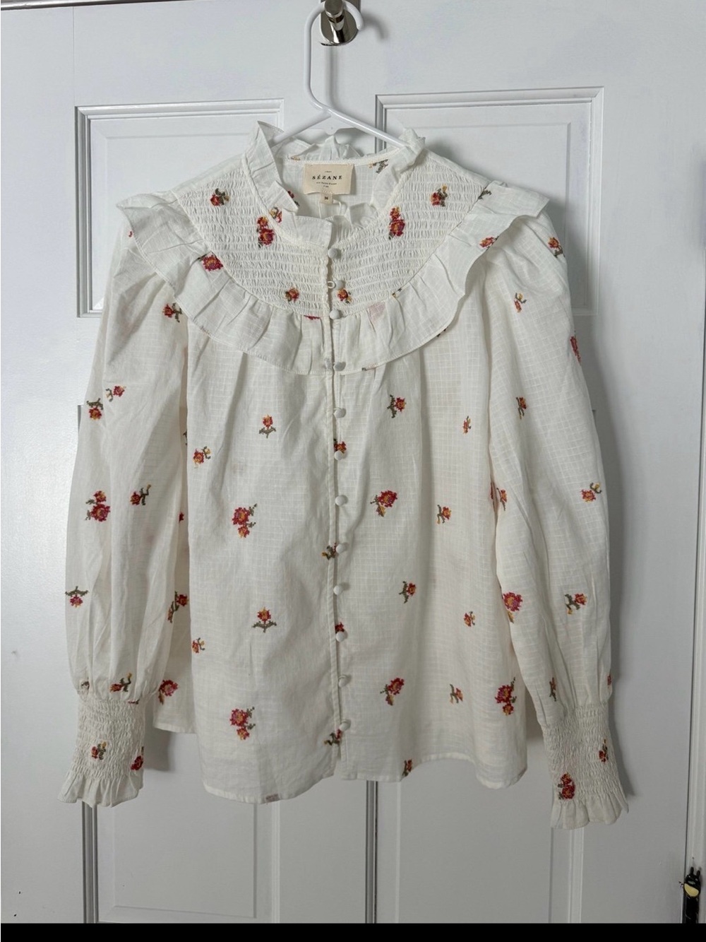 Sezane Donna Blouse NWT Europen Size 36/ US Size 2 Like New - Picture 10 of 12